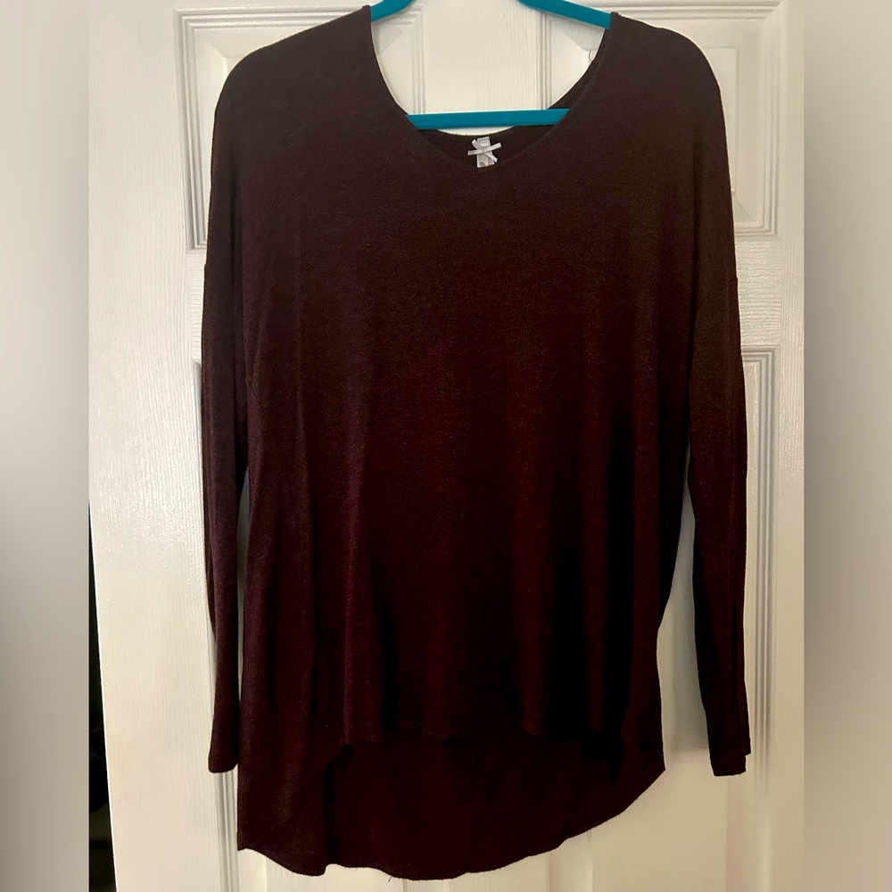 Long-Sleeve High-low Top